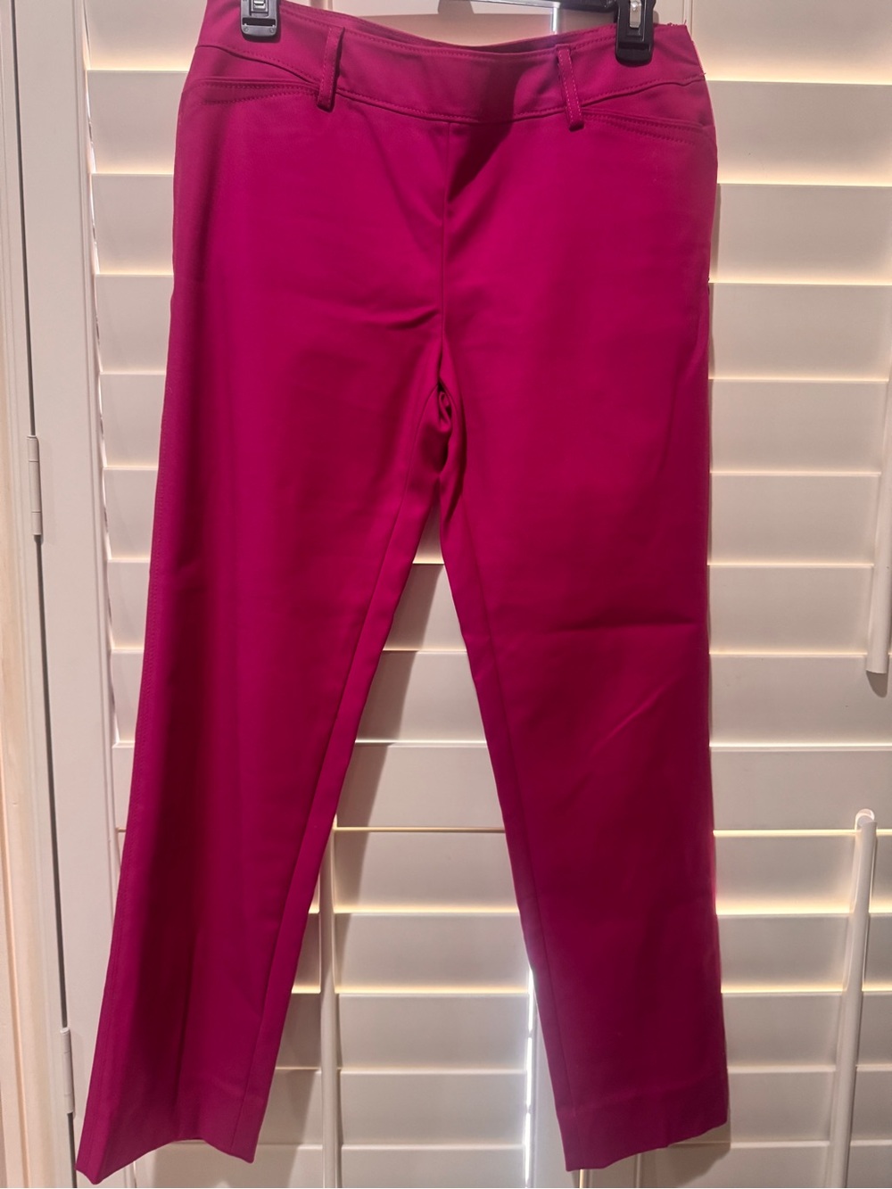 White House Black Market Fuchsia Straight-Leg Pants